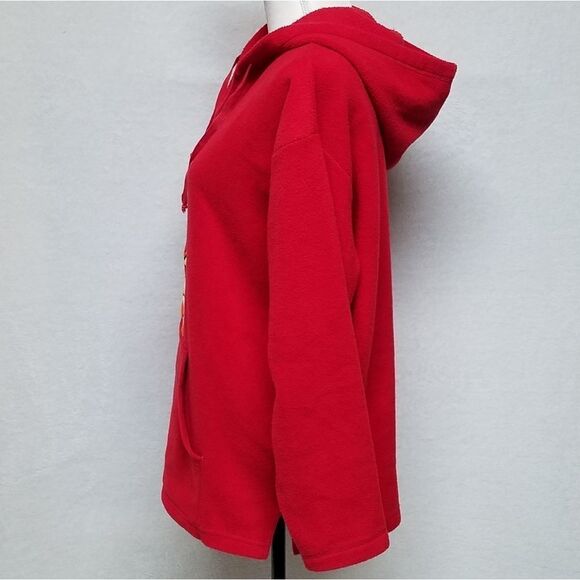VINTAGE 90s Disney Winnie The Pooh Tigger Red Hooded Fleece Sweatshirt Medium - Picture 9 of 14